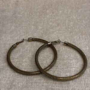 Vintage Hoop Chain Link Row Earrings
